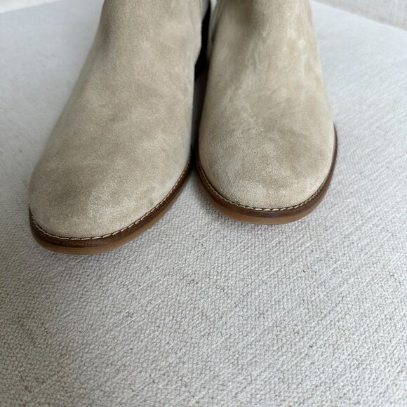 Paul Green Designer Suede Ankle Booties Beige Women's Size US 10 New $520 - Picture 8 of 11